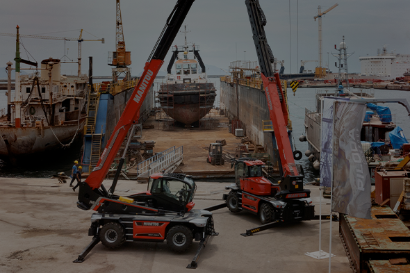 Foto Stapler am Hafen