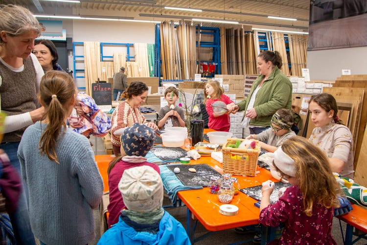 Osterbasteleien im EDER Profi-Baumarkt bei der Josefi-Ausstellung 2026 in Tuntenhausen