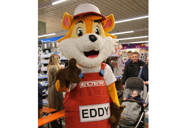Eddy der schlaue EDER Profi-Baumarkt Fuchs bei der Josefi-Ausstellung 2025 in Tuntenhausen