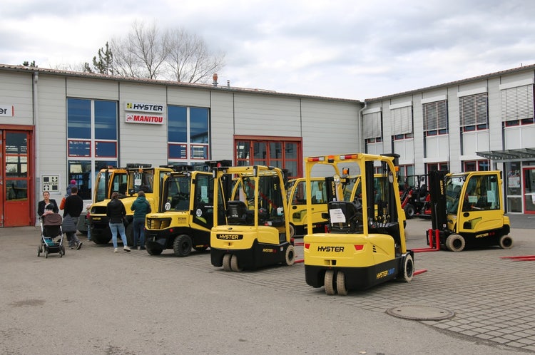 Hyster Gabelstapler in verschiedenen Ausführungen bei der Josefi-Ausstellung 2025 in Tuntenhausen