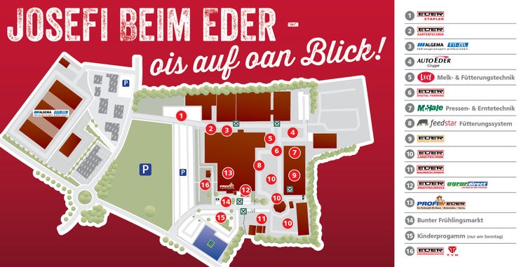 Geländeplan für die Josefiaustellung in Tuntenhausen am 21.03.2026