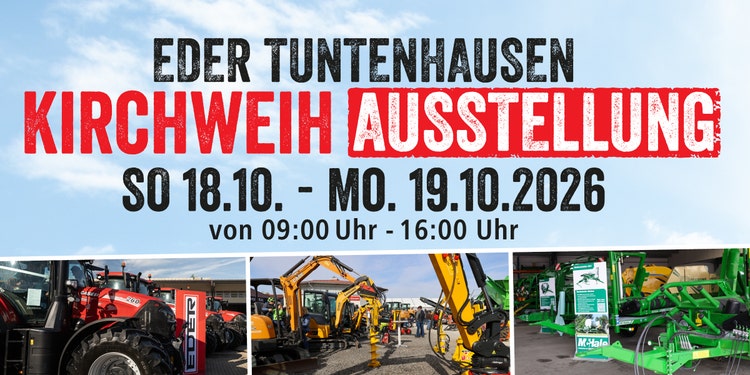 Banner Kirchweih Ausstellung in Tuntenhausen vom 18.10. - 19.10.26