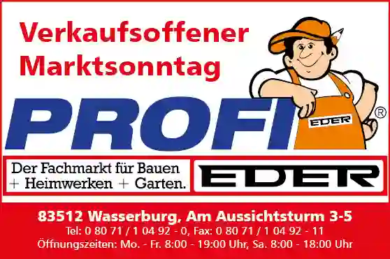Logo vom verkaufsoffenen Sonntag beim EDER Baumarkt